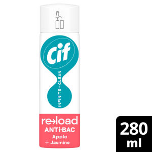 Cif 280ml Infinite Clean Antibacterial Cleaner Refill Apple & Jasmine