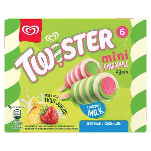 Walls 6 x 50ml Twister Mini Pineapple Ice Cream Lollies