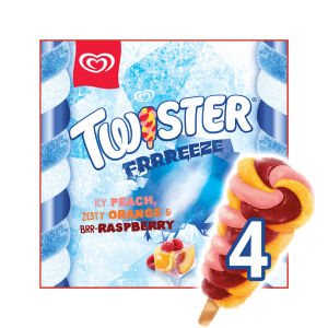 Twister Freeze Peach, Orange & Raspberry Ice Lollies 4x70ml