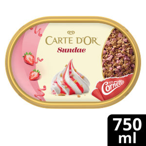 Carte D'or Sundae Strawberry Ice Cream Tub 750ml