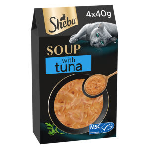 Soup Adult Wet Cat Food Pouch with Tuna 4 x 40g