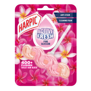 Active Fresh Pink Blossom Toilet Rim Block Single