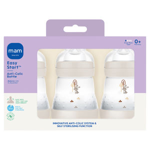 Mam Easy Start Anti Colic 160Ml Bottle 3 Pack Grey 10302324