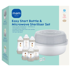 MAM Easy Start Self Sterilising Anti-Colic Bottle & Microwave Steriliser Set