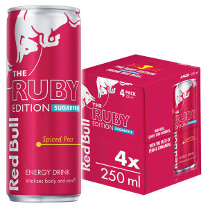 Red Bull 4 x 250ml Sugarfree Citrus Zest Energy Drink, Summer Edition