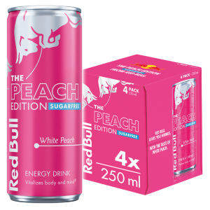 Peach Edition Sugarfree White Peach Energy Drink 250ml 4 Pack