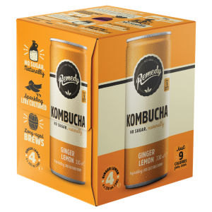 Remedy Kombucha - Ginger Lemon 4 x 330ml