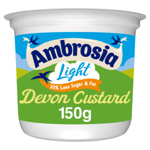 Light Low Fat & Reduced Sugar Custard Dessert Snack Pot 150g
