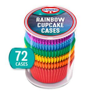 72 Rainbow Cupcake Cases