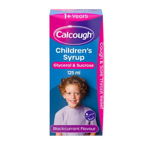 Calcough Children's Syrup Blackcurrant - Cough & Sore Throat Relief 1+ Year 125ml