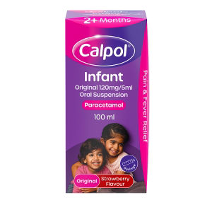 Calpol Infant Paracetamol Oral Suspension 120mg/5ml - Strawberry 100ml