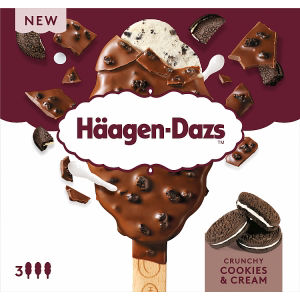 Haagen-Dazs Crunchy Cookies and Cream Ice Cream Stick 3x80ml