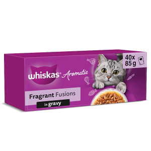 Whiskas 2-12 Months Wet Cat Food Pouches Poultry Feasts In Jelly 40 x 85g