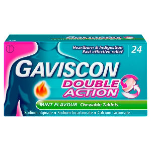 Gaviscon Double Action Heartburn & Indigestion Mint Tablets x24