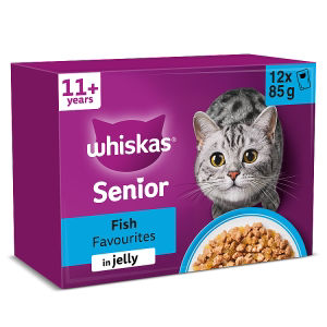 Senior 11+ FISH Favourites Wet Cat Food Pouches in Jelly 12 x 85g