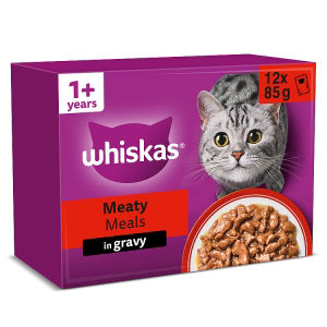 1+ MEATY Meals Wet Cat Food Pouches in Gravy 12 x 85g