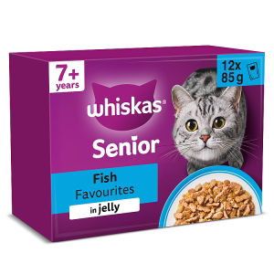 Senior 7+ FISH Favourites Wet Cat Food Pouches in Jelly 12 x 85g