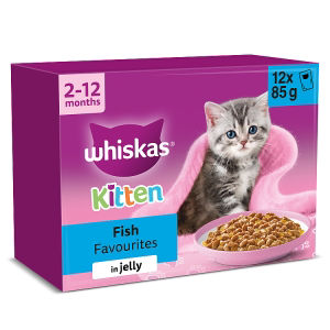 Whiskas 11+ Fish Favourites in Jelly Senior Wet Cat Food Pouches 12 x 85g
