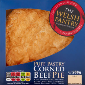 Puff Pastry Minced Beef & Onion Pie 500g