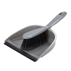 Silver Dustpan and Brush Set