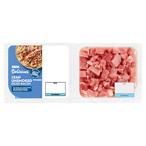 Delicious Lean Unsmoked Diced Bacon 2 x 155g (310g)