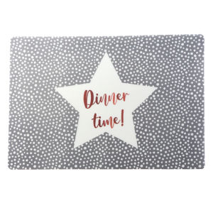 Wipe Clean Star Tablecloth - Silver