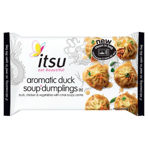 itsu aromatic duck soup dumplings