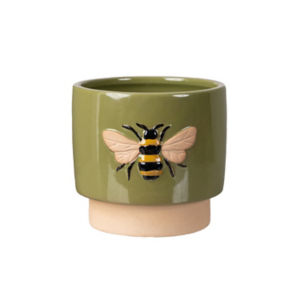 Embossed Bee Plant Pot 13.3x14.2x12cm