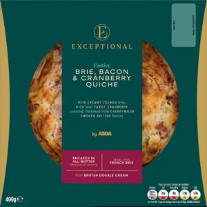 Exceptional by  Festive Brie Bacon & Cranberry Quiche 400g