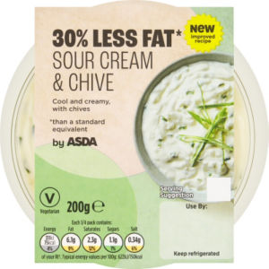 Sour 30% Less Fat Cream & Chive 200g
