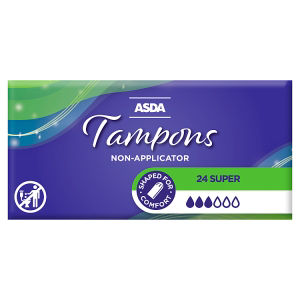 24 Super Tampons Non-Applicator