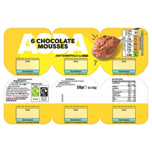 Just Essentials by  Chocolate Mousses 6 x 55g (330g)
