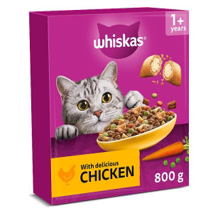 WHISKAS 1+ Dry CHICKEN Cat Food 800g