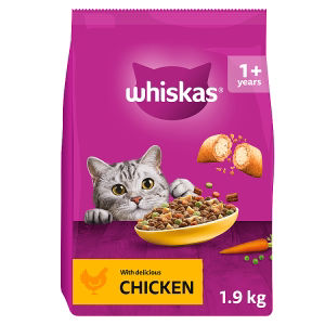 WHISKAS 1+ Dry CHICKEN Cat Food 1.9kg