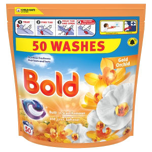 Bold Washing Liquid Pods Gold Orchid 50 washes 985g