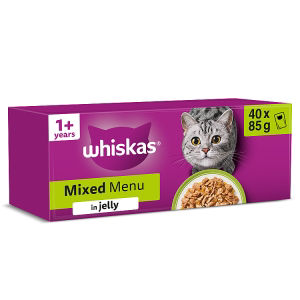 1+ MIXED Menu Wet Cat Food Pouches in Jelly 40 x 85g