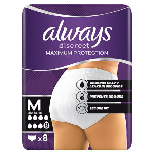 Always Discreet Incontinence Pants Maximum Protection Size M x8