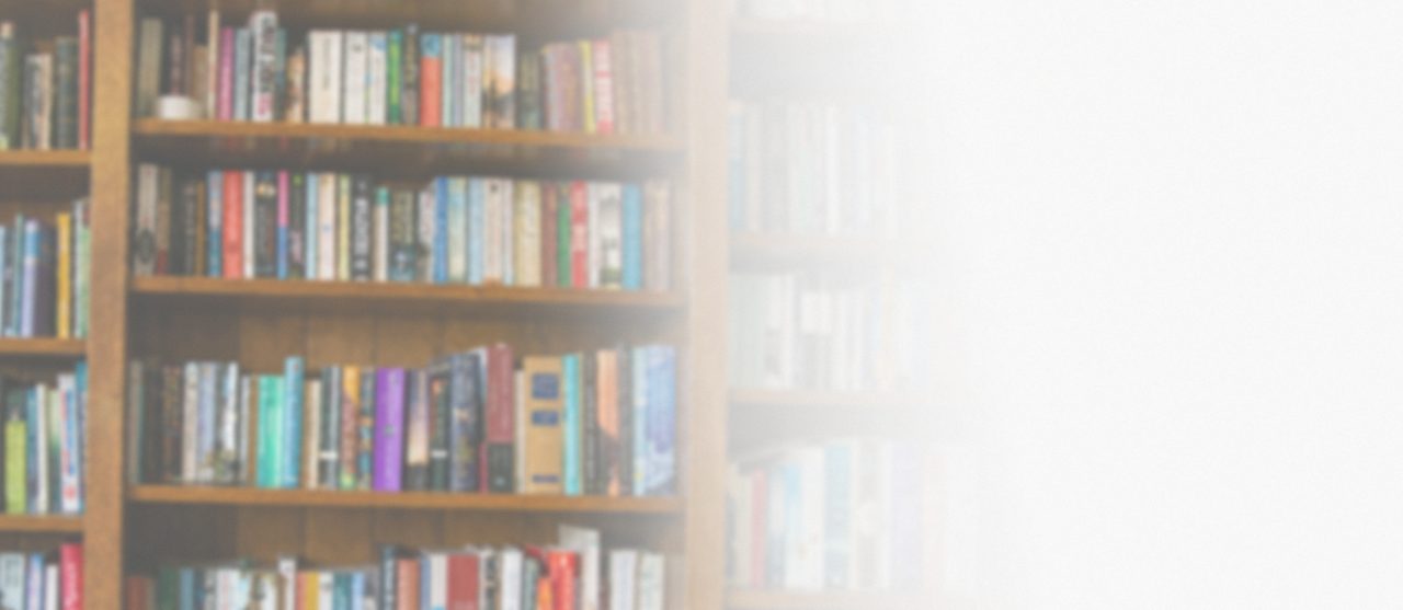 Books on bookshelves