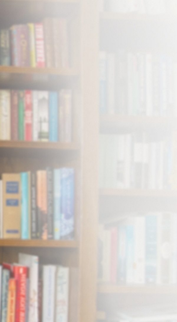 Books on bookshelves