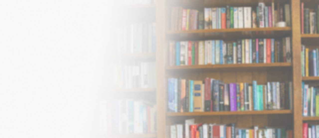 Books on bookshelves 