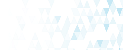 Light blue and white geometric triangle pattern on a white background.