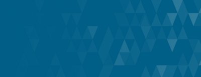 Blue background with a pattern of overlapping translucent triangles in varying shades.