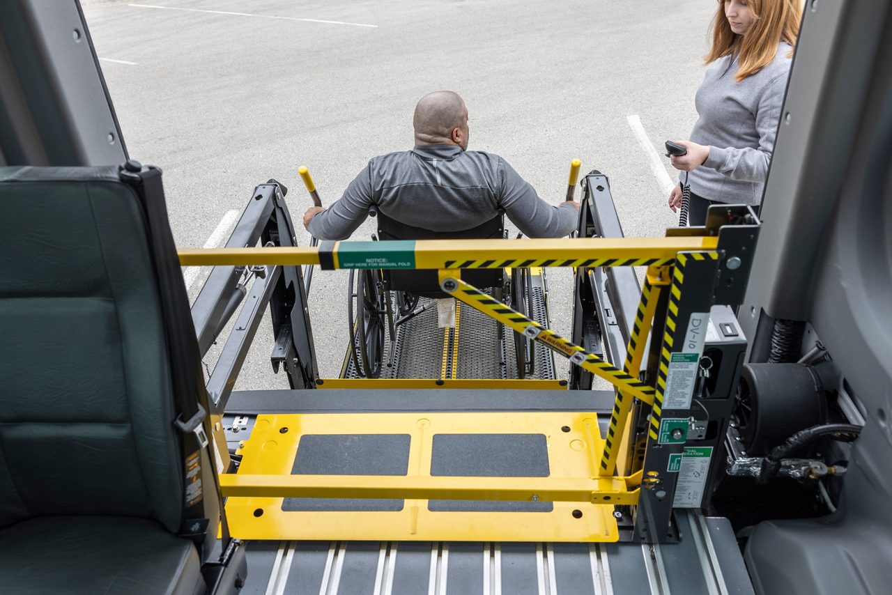 commercial promaster full-size ada van q'straint wheelchair tie-downs