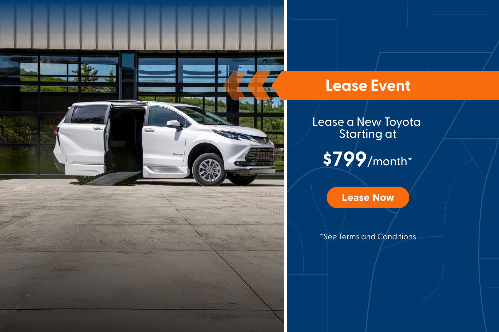 New Year Lease Offer on Select New 2026 Toyota or 2026 Chrysler vehicles by BraunAbility