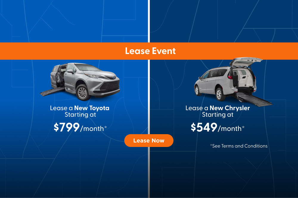 New Year Lease Offer on Select New Toyota or Chrysler vehicles by BraunAbility