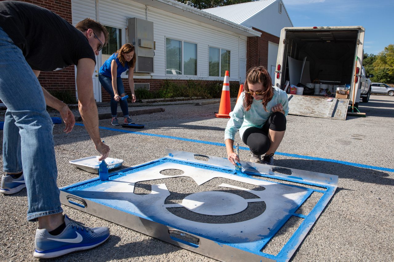 Handicap parking spaces