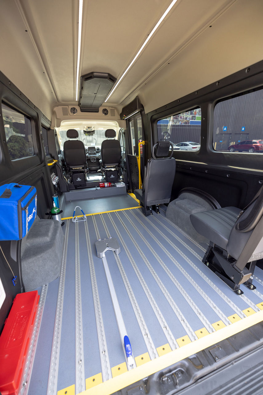 commercial promaster full-size ada van q'straint wheelchair tie-downs