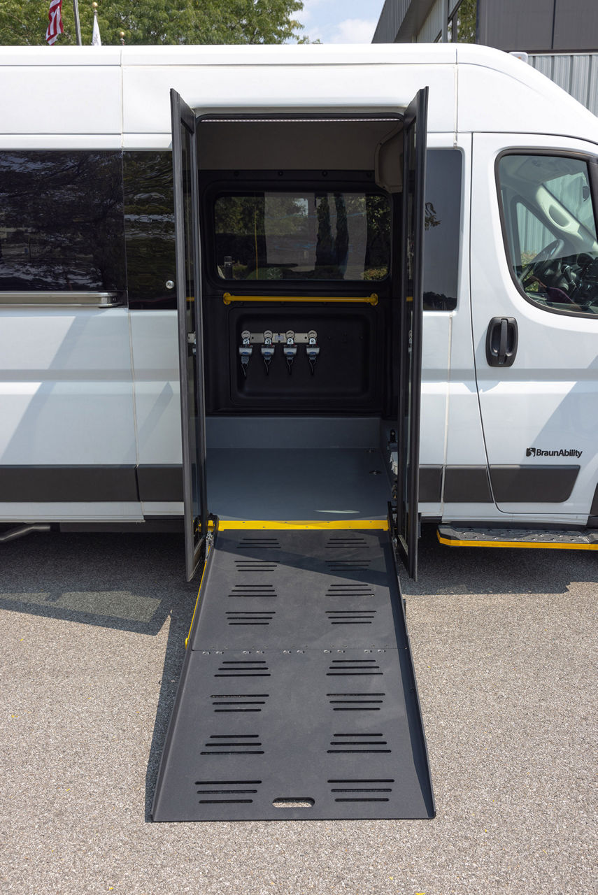 commercial promaster full-size ada van side-entry wheelchair van