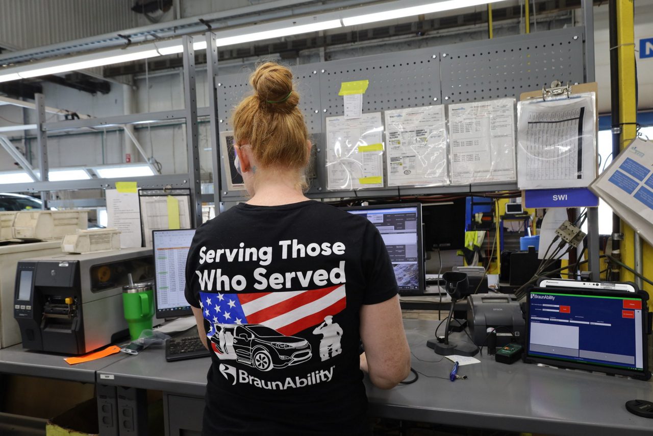 Person wearing patriotic shirt
