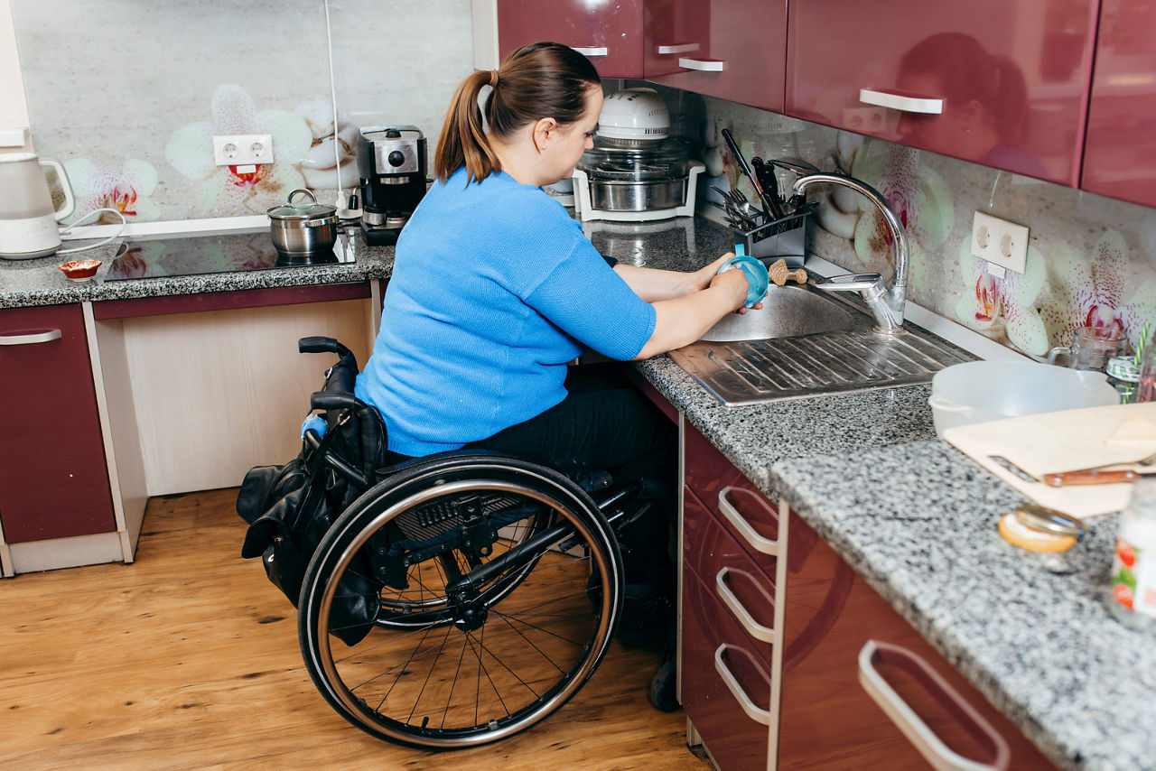 Handicap accessible kitchen